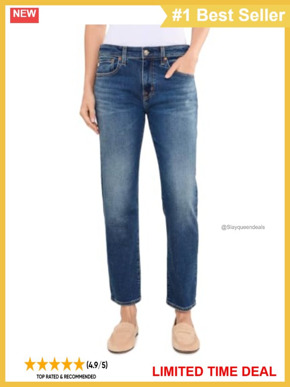 AG Ex-Boyfriend Slouchy Slim Jeans Relaxed Straight Leg Denim